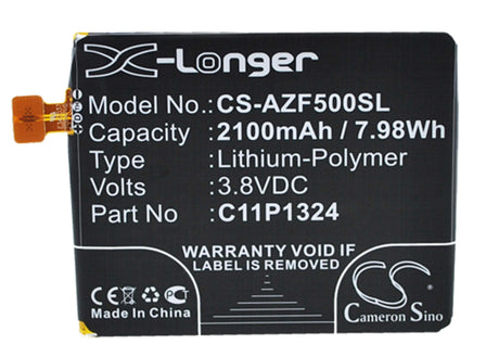 3.8V, Li-Polymer, 2100mAh, SmartPhone battery fits Asus, 0b200-00850000, A500cg, A500kl, 7.98Wh Mobile, SmartPhone Cameron Sino Technology Limited (Smartphone)
