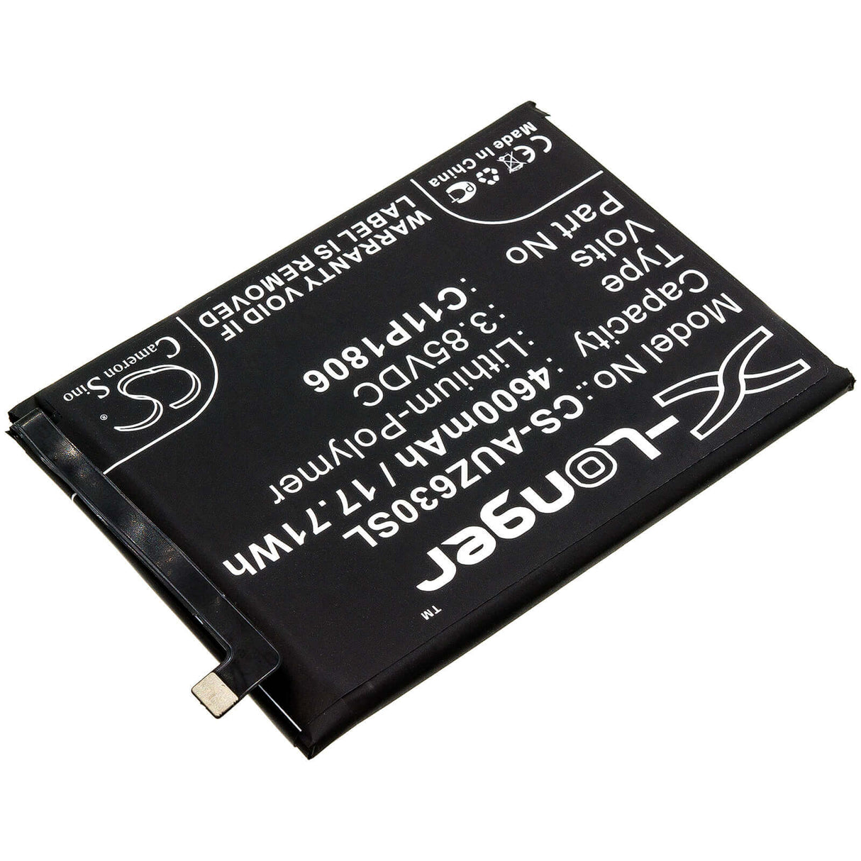 3.85V, Li-Polymer, 4600mAh, SmartPhone battery fits Asus, 1icp5/65/87, Zenfone 6 2019, Zenfone 6 2019 Dual Sim, 17.71Wh Mobile, SmartPhone Cameron Sino Technology Limited (Smartphone)