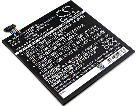 3.8V, Li-Polymer, 3900mAh, Tablet battery fits Asus, 0b200-01660200, P022, P024, 14.82Wh Tablet Cameron Sino Technology Limited