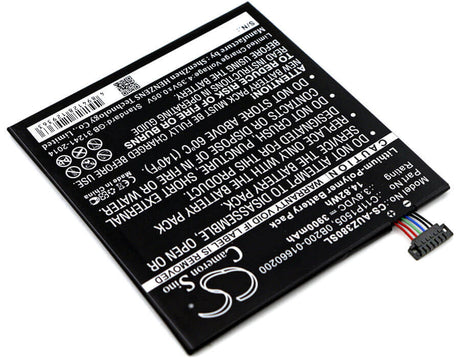 3.8V, Li-Polymer, 3900mAh, Tablet battery fits Asus, 0b200-01660200, P022, P024, 14.82Wh Tablet Cameron Sino Technology Limited