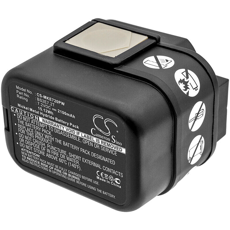 7.2V, Ni-MH, 2100mAh, Power Tools battery fits Atlas Copco, Milwaukee, Bs2e7.2t, Pes7.2t, 15.12Wh Power Tools Cameron Sino Technology Limited (Suspended)