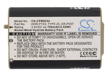 3.6V, Ni-MH, 700mAh, Cordless Phone battery fits Ge, Ativa, At&t, V Tech, Radio Shack, Panasonic, 249, 102, 103, 2.52Wh Cordless Phone Cameron Sino Technology Limited (Cordless Phone)