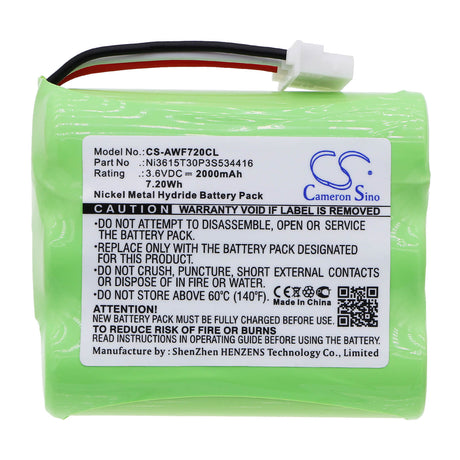 3.6V, Ni-MH, 2000mAh, Cordless Phone battery fits At&t, Ni3615t30p3s534416, Wf720, 7.2Wh Cordless Phone Cameron Sino Technology Limited (Cordless Phone)