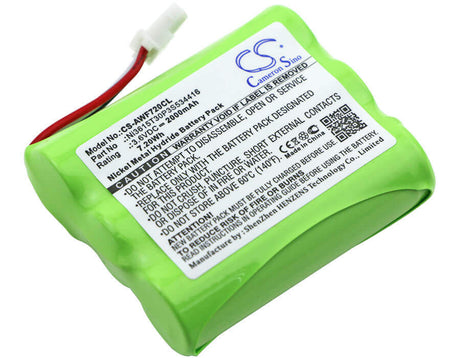 3.6V, Ni-MH, 2000mAh, Cordless Phone battery fits At&t, Ni3615t30p3s534416, Wf720, 7.2Wh Cordless Phone Cameron Sino Technology Limited (Cordless Phone)