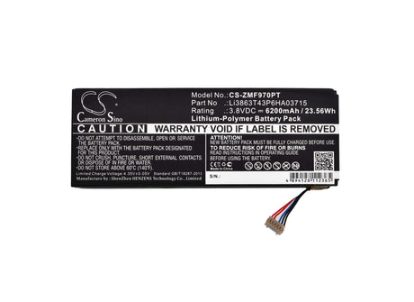3.8V, Li-Polymer, 6200mAh, Projector battery fits At&t, Verizon, Zte, Li3863t43p6ha03715, S Pro 2, Spro2, 23.56Wh Projector Cameron Sino Technology Limited