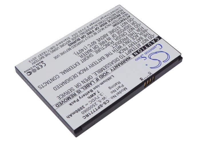 3.7V, Li-ion, 2000mAh, Hotspot battery fits At&t, Sprint, Netgear, 2500031, Unite, Unite-344b, 7.40Wh Hotspot Cameron Sino Technology Limited
