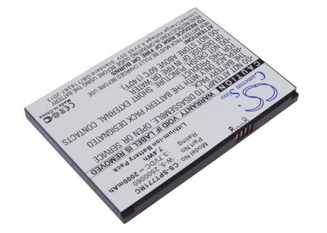 3.7V, Li-ion, 2000mAh, Hotspot battery fits At&t, Sprint, Netgear, 2500031, Unite, Unite-344b, 7.40Wh Hotspot Cameron Sino Technology Limited