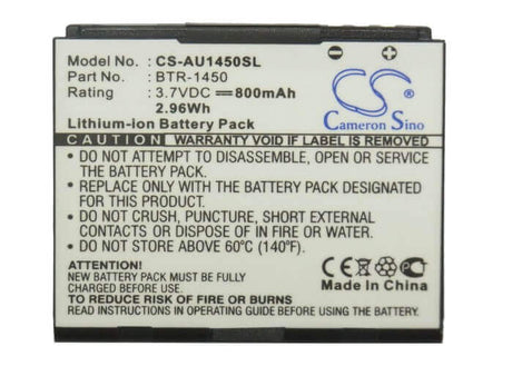 3.7V, Li-ion, 800mAh, SmartPhone battery fits Audiovox, Btr-1450, 1450m Super Slice, Cdm-1450, 2.96Wh Mobile, SmartPhone Cameron Sino Technology Limited (Suspended)