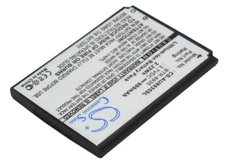 3.7V, Li-ion, 600mAh, SmartPhone battery fits Audiovox, Btr-8935, Cdm-8935, Cdm-8935 Mini, 2.22Wh Mobile, SmartPhone Cameron Sino Technology Limited (Suspended)