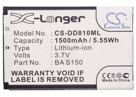 Battery For Audiovox Ppc6800, Ppc-6800, Vx6800 3.7v, 1500mah - 5.55wh Batteries for Electronics Cameron Sino Technology Limited (Suspended)   