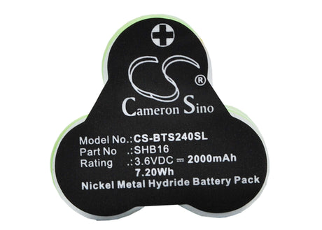 3.6V, Ni-MH, 2000mAh, Shaver battery fits Scherna, Remington, Babyliss, Shb16, T24b, T24c, 7.2Wh Shaver Cameron Sino Technology Limited