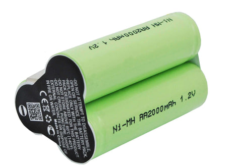 3.6V, Ni-MH, 2000mAh, Shaver battery fits Scherna, Remington, Babyliss, Shb16, T24b, T24c, 7.2Wh Shaver Cameron Sino Technology Limited