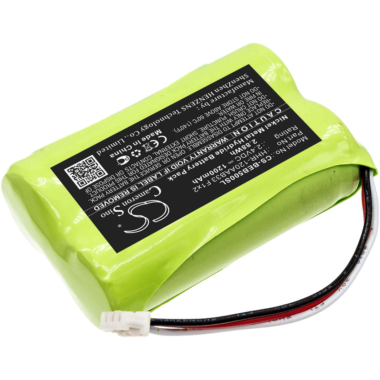2.4V, Ni-MH, 1200mAh, Remote Control battery fits Bang & Olufsen, Beo5, Beo6, 2.88Wh Remote Control Cameron Sino Technology Limited