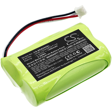 2.4V, Ni-MH, 1200mAh, Remote Control battery fits Bang & Olufsen, Beo5, Beo6, 2.88Wh Remote Control Cameron Sino Technology Limited