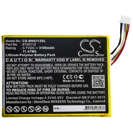 3.7V, Li-Polymer, 3100mAh, Speaker battery fits Bang & Olufsen, Beosound Moment, 11.47Wh Speaker Cameron Sino Technology Limited