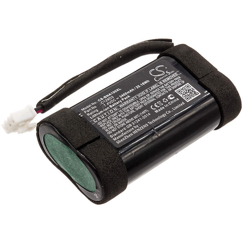 7.4V, Li-ion, 3400mAh, Speaker battery fits Bang & Olufsen, Beoplay A1, 25.16Wh Speaker Cameron Sino Technology Limited