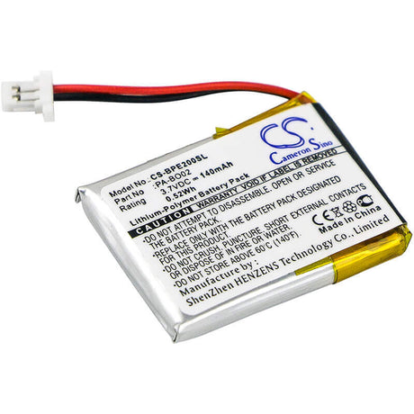 3.7V, Li-Polymer, 140mAh, Headset battery fits Bang & Olufsen, Pa-bo02, Earset 2, 0.52Wh Wireless Headset Cameron Sino Technology Limited