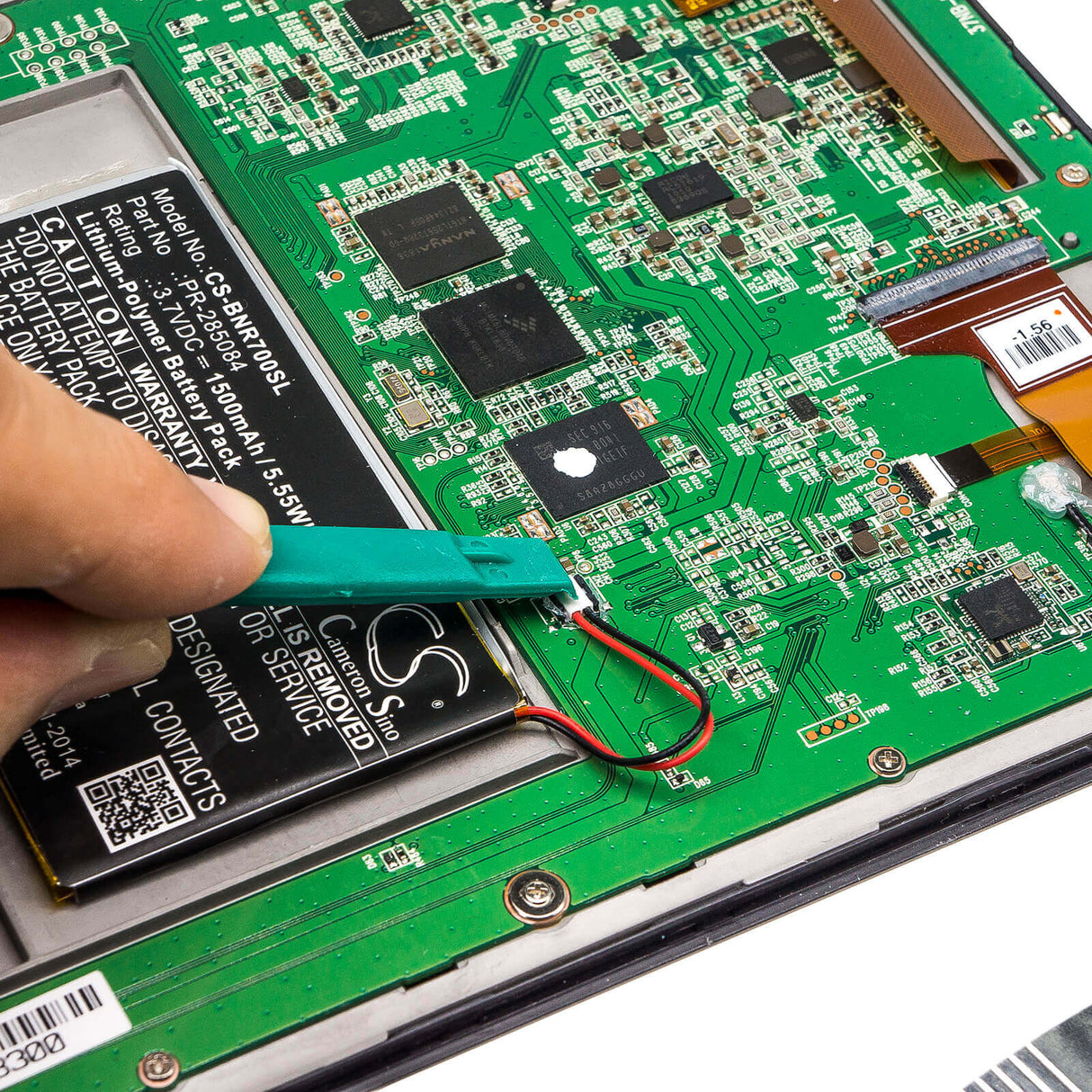 3.7V, Li-Polymer, 1500mAh, Tablet battery fits Barnes & Noble, Pr-285084, Bnrv700, Glowlight Plus 7.8, 5.55Wh Tablet Cameron Sino Technology Limited