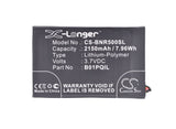3.7V, Li-Polymer, 2150mAh, E-book, E-reader battery fits Barnes & Noble, B01pqil, Bnrv500, Glowlight Wifi, 7.96Wh E-book, E-reader Cameron Sino Technology Limited