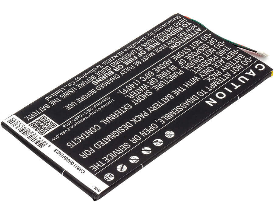 3.7V, Li-Polymer, 4000mAh, Tablet battery fits Barnes & Noble, Bna-b0002, Bnrv400, Bntv400, 14.80Wh Tablet Cameron Sino Technology Limited