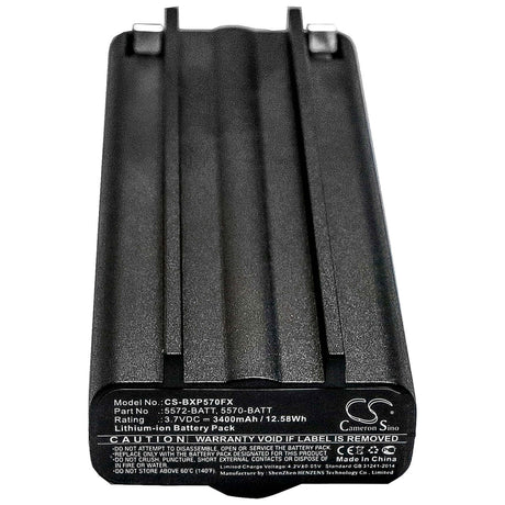 3.7V, Li-ion, 3400mAh, Flashlight battery fits Bayco, Nightstick, 5570-batt, Xpp-5570, Xpr-5572, 12.58Wh Flashlight Cameron Sino Technology Limited