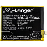 3.85V, Li-Polymer, 3200mAh, SmartPhone battery fits Bbk, Vivo, B-d7, 1725, 1728, 12.32Wh Mobile, SmartPhone Cameron Sino Technology Limited (Smartphone)