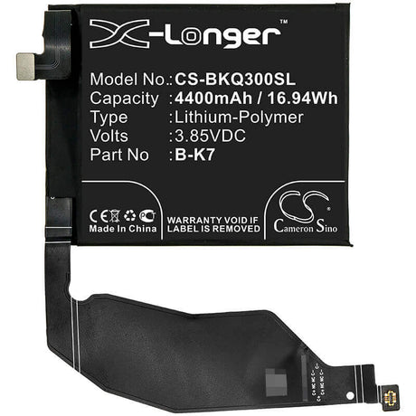 3.85V, Li-Polymer, 4400mAh, SmartPhone battery fits Bbk, Vivo, B-k7, Iqoo 3, Iqoo 3 5g, 16.94Wh Mobile, SmartPhone Cameron Sino Technology Limited (Smartphone)