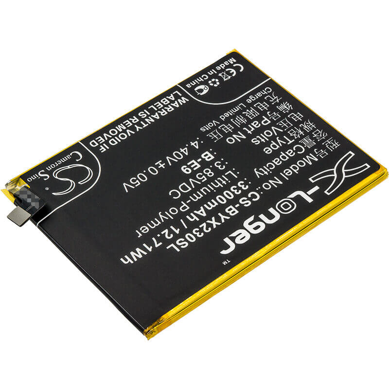 3.85V, Li-Polymer, 3300mAh, SmartPhone battery fits Bbk, Vivo, B-e9, V1809, V1809a, 12.71Wh Mobile, SmartPhone Cameron Sino Technology Limited (Smartphone)