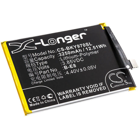 3.85V, Li-Polymer, 3250mAh, SmartPhone battery fits Vivo, Bbk, B-e8, V1813, V1813a, 12.51Wh Mobile, SmartPhone Cameron Sino Technology Limited (Smartphone)