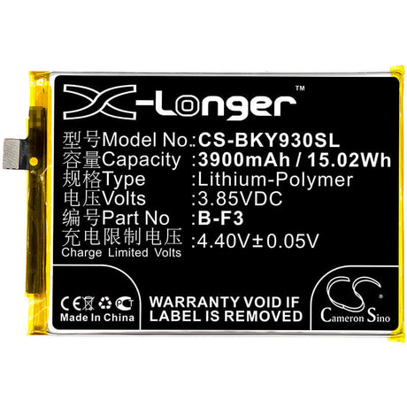 3.85V, Li-Polymer, 3900mAh, SmartPhone battery fits Bbk, Vivo, B-f3, V1815, V1818c, 15.02Wh Mobile, SmartPhone Cameron Sino Technology Limited (Smartphone)