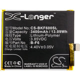 3.85V, Li-Polymer, 3400mAh, SmartPhone battery fits Vivo, Bbk, B-f6, V1821, Vivo Nex, 13.09Wh Mobile, SmartPhone Cameron Sino Technology Limited (Smartphone)