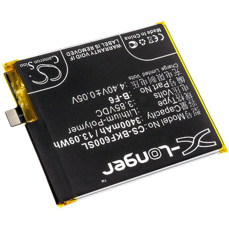 3.85V, Li-Polymer, 3400mAh, SmartPhone battery fits Vivo, Bbk, B-f6, V1821, Vivo Nex, 13.09Wh Mobile, SmartPhone Cameron Sino Technology Limited (Smartphone)