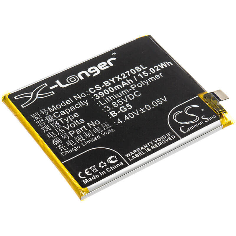 3.85V, Li-Polymer, 3900mAh, SmartPhone battery fits Bbk, Vivo, B-g5, V1829, V1829a, 15.02Wh Mobile, SmartPhone Cameron Sino Technology Limited (Smartphone)