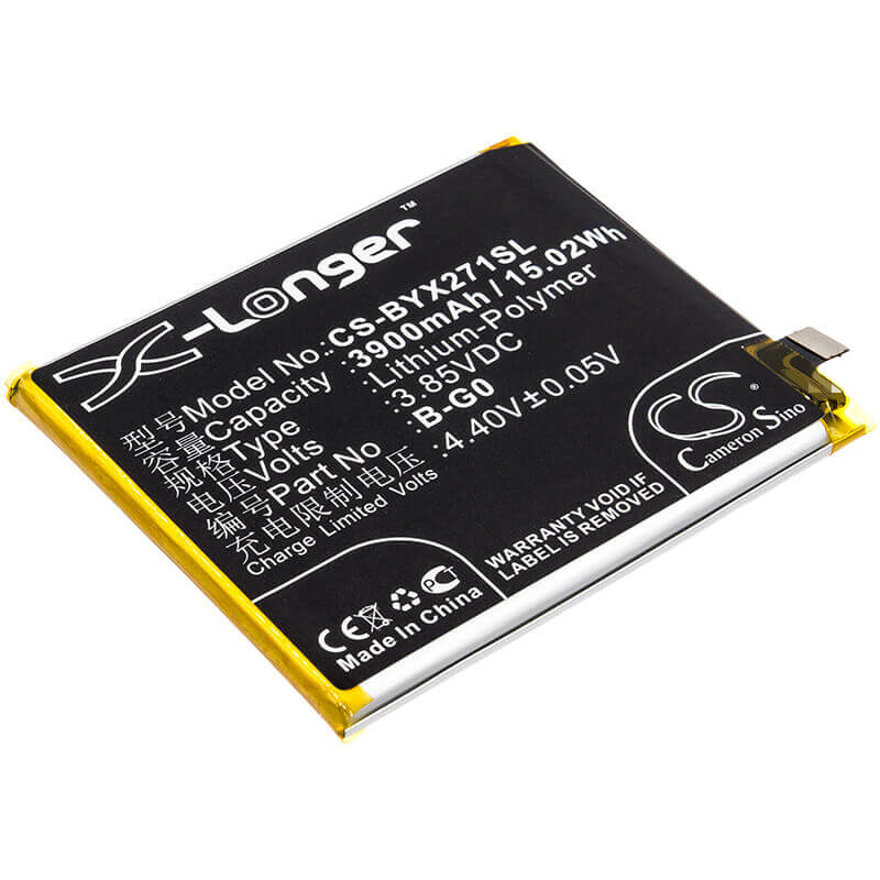 3.85V, Li-Polymer, 3900mAh, SmartPhone battery fits Bbk, B-g0, V1829a, V1829t, 15.02Wh Mobile, SmartPhone Cameron Sino Technology Limited (Suspended)