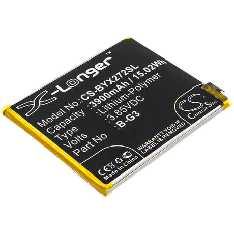 3.85V, Li-Polymer, 3900mAh, SmartPhone battery fits Vivo, Bbk, B-g3, V1836, V1836t, 15.02Wh Mobile, SmartPhone Cameron Sino Technology Limited (Smartphone)