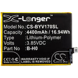 3.85V, Li-Polymer, 4400mAh, SmartPhone battery fits Bbk, Vivo, B-h0, V1913, Vivo V17 Neo, 16.94Wh Mobile, SmartPhone Cameron Sino Technology Limited (Smartphone)