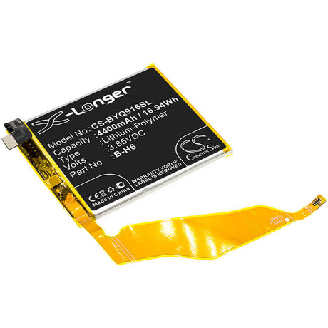 3.85V, Li-Polymer, 4400mAh, SmartPhone battery fits Vivo, Bbk, B-h6, V1916, V1916a, 16.94Wh Mobile, SmartPhone Cameron Sino Technology Limited (Smartphone)