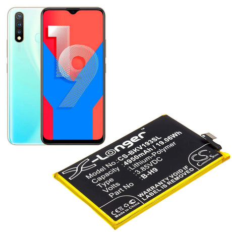 3.85V, Li-Polymer, 4950mAh, SmartPhone battery fits Bbk, Vivo, B-h9, V1934, Vivo Y19 2019, 19.06Wh Mobile, SmartPhone Cameron Sino Technology Limited (Smartphone)