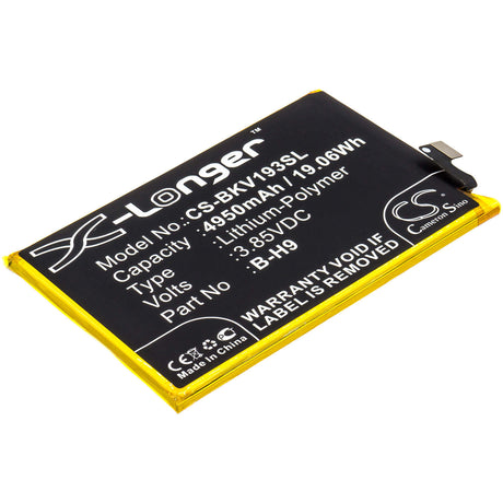 3.85V, Li-Polymer, 4950mAh, SmartPhone battery fits Bbk, Vivo, B-h9, V1934, Vivo Y19 2019, 19.06Wh Mobile, SmartPhone Cameron Sino Technology Limited (Smartphone)
