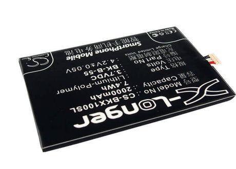 3.7V, Li-Polymer, 2000mAh, SmartPhone battery fits Bbk, Bk-b-55, Vivo X1, Vivo X1s, 7.4Wh Mobile, SmartPhone Cameron Sino Technology Limited (Suspended)