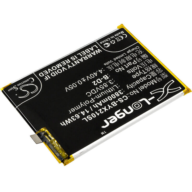 3.85V, Li-Polymer, 3800mAh, SmartPhone battery fits Bbk, Vivo, B-d2, Vivo X20 Plus, Vivo X20 Plus A, 14.63Wh Mobile, SmartPhone Cameron Sino Technology Limited (Smartphone)