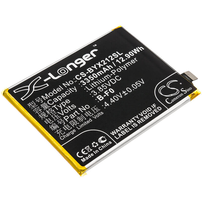 3.85V, Li-Polymer, 3350mAh, SmartPhone battery fits Bbk, B-f0, Vivo X21s, 12.9Wh Mobile, SmartPhone Cameron Sino Technology Limited (Suspended)