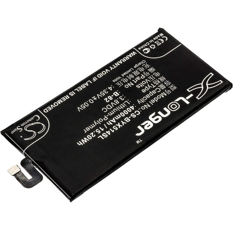 3.8V, Li-Polymer, 4000mAh, SmartPhone battery fits Vivo, Bbk, B-82, Vivo X5 Max S, X5max S, 15.2Wh Mobile, SmartPhone Cameron Sino Technology Limited (Suspended)