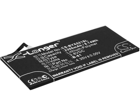 3.8V, Li-Polymer, 2300mAh, SmartPhone battery fits Bbk, B-81, Vivo X5 Pro, Vivo X5pro, 8.74Wh Mobile, SmartPhone Cameron Sino Technology Limited (Smartphone)
