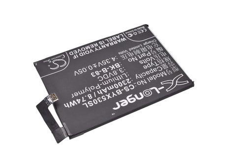 3.8V, Li-Polymer, 2300mAh, SmartPhone battery fits Bbk, B-83, Vivo X5m, Vivo X5m 4g Dual Sim, 8.74Wh Mobile, SmartPhone Cameron Sino Technology Limited (Smartphone)