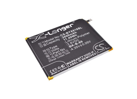3.8V, Li-Polymer, 3000mAh, SmartPhone battery fits Vivo, Bbk, B-89, Vivo X6 Plus, Vivo X6 Plus D, 11.4Wh Mobile, SmartPhone Cameron Sino Technology Limited (Smartphone)