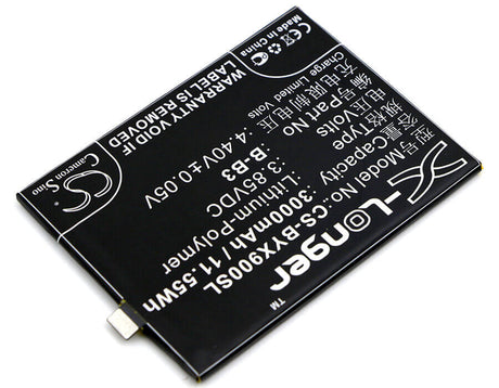 3.85V, Li-Polymer, 3000mAh, SmartPhone battery fits Bbk, Vivo, B-b3, Vivo X9, 11.55Wh Mobile, SmartPhone Cameron Sino Technology Limited (Smartphone)