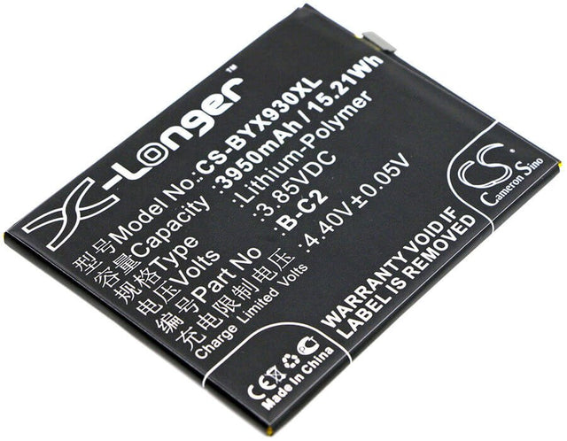 3.85V, Li-Polymer, 3950mAh, SmartPhone battery fits Vivo, Bbk, B-c2, Vivo X9s Plus, 15.21Wh Mobile, SmartPhone Cameron Sino Technology Limited (Smartphone)