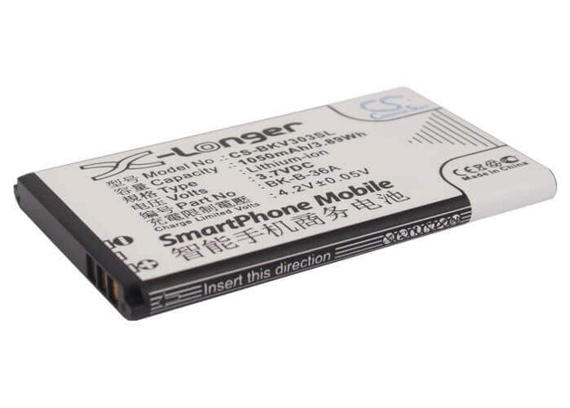 3.7V, Li-ion, 1050mAh, SmartPhone battery fits Bbk, Bk-b-36a, Vivo V303, Vivo Y1, 3.89Wh Mobile, SmartPhone Cameron Sino Technology Limited (Smartphone)