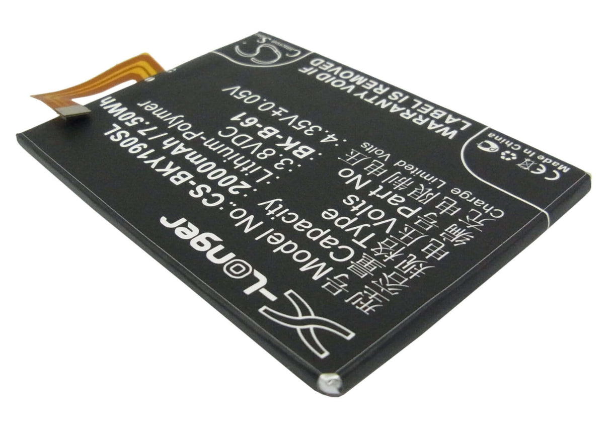 3.8V, Li-Polymer, 2000mAh, SmartPhone battery fits Bbk, Bk-b-61, Vivo Y19, Vivo Y19t, 7.6Wh Mobile, SmartPhone Cameron Sino Technology Limited (Suspended)